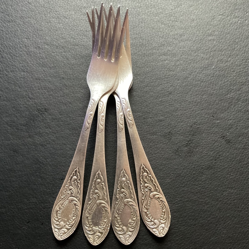 Vintage Set of 4 Melchior Dinner Forks Made in USSR